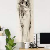 Alphonse Mucha Stift Landschaft Jugendstil Poster (Heimbüro)