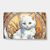 Alphonse Mucha Style Cat Ausweis (Rückseite)