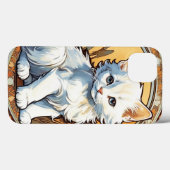 Alphonse Mucha Style Cat Case-Mate iPhone Hülle (Rückseite (Horizontal))