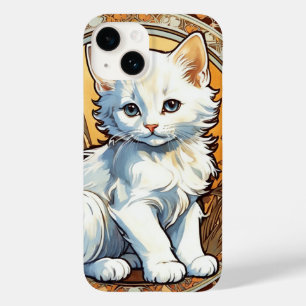 Alphonse Mucha Style Cat Case-Mate iPhone 14 Hülle