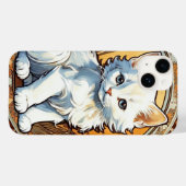 Alphonse Mucha Style Cat Case-Mate iPhone Hülle (Rückseite (Horizontal))