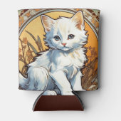 Alphonse Mucha Style Cat Dosenkühler (Vorderseite)