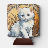 Alphonse Mucha Style Cat Dosenkühler (Rückseite)