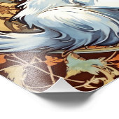 Alphonse Mucha Style Cat Fotodruck (Ecke)