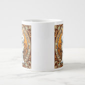 Alphonse Mucha Style Cat Jumbo-Tasse (Vorderseite)