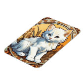 Alphonse Mucha Style Cat Magnet (Linke Seite)
