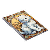 Alphonse Mucha Style Cat Notizblock (Rechte Seite)