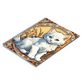 Alphonse Mucha Style Cat Notizblock (Linke Seite)