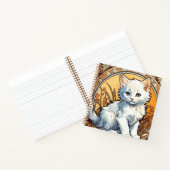 Alphonse Mucha Style Cat Notizblock (Innenseite)