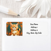 Alphonse Mucha Style Orange Cat (Insitu)