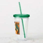 Alphonse Mucha Style Orange Cat Acryltrinkbecher (Links)