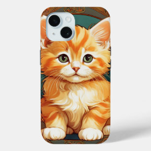Alphonse Mucha Style Orange Cat Case-Mate iPhone Hülle