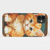 Alphonse Mucha Style Orange Cat Case-Mate iPhone Hülle (Rückseite (Horizontal))