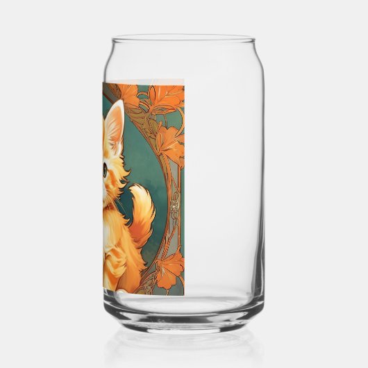 Alphonse Mucha Style Orange Cat Dosenglas (Links)