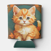 Alphonse Mucha Style Orange Cat Dosenkühler (Rückseite)