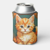 Alphonse Mucha Style Orange Cat Dosenkühler (Kanne Rückseite)