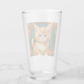Alphonse Mucha Style Orange Cat Glas (Rückseite)