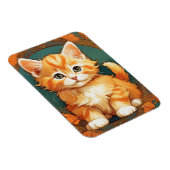 Alphonse Mucha Style Orange Cat Magnet (Rechte Seite)