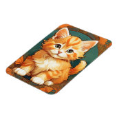 Alphonse Mucha Style Orange Cat Magnet (Linke Seite)