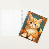 Alphonse Mucha Style Orange Cat Planer (Anzeige)