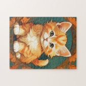 Alphonse Mucha Style Orange Cat Puzzle (Horizontal)