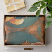 Alphonse Mucha Style Orange Cat Seidenpapier (Geschenk)
