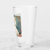 Alphonse Mucha Style White Cat Glas (Links)