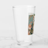 Alphonse Mucha Style White Cat Glas (Rechts)