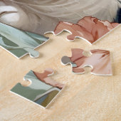 Alphonse Mucha Style White Cat Puzzle (Seite)