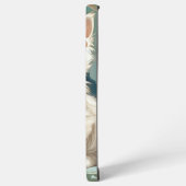 Alphonse Mucha Style White Cat Samsung Galaxy Hülle (Linke Seite)