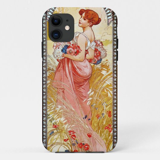 Alphonse Mucha Summer Case-Mate iPhone Hülle (Rückseite)