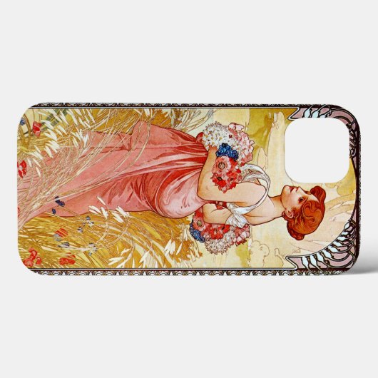 Alphonse Mucha Summer Case-Mate iPhone Hülle (Rückseite (Horizontal))