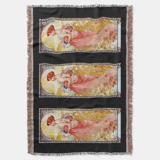 Alphonse Mucha Summer Decke (Vorderseite Vertikal)