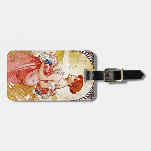 Alphonse Mucha Summer Gepäckanhänger (Vorderseite horizontal)