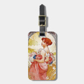 Alphonse Mucha Summer Gepäckanhänger (Vorderseite vertikal)