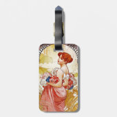 Alphonse Mucha Summer Gepäckanhänger (Rückseite vertikal)