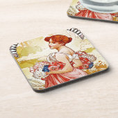 Alphonse Mucha Summer Getränkeuntersetzer (Linke Seite)
