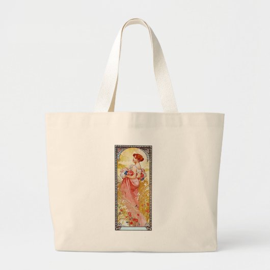 Alphonse Mucha Summer Jumbo Stoffbeutel (Vorne)