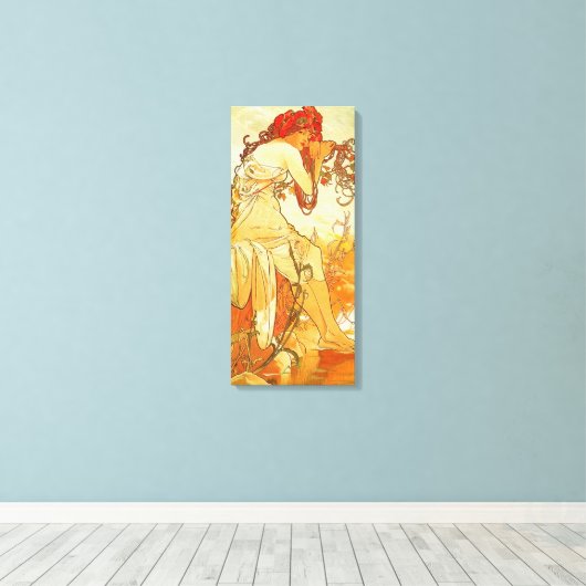 Alphonse Mucha Summer Leinwand Poster (Insitu (Holzboden))