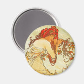 Alphonse Mucha Summer Magnet (Vorderseite/Rückseite)