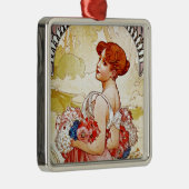 Alphonse Mucha Summer Ornament Aus Metall (Rechts)