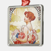 Alphonse Mucha Summer Ornament Aus Metall (Links)