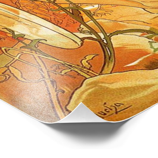 Alphonse Mucha Summer Print Fotodruck (Ecke)