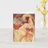 Alphonse Mucha Sunflower Karte (Gelbe Blume)