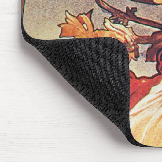 Alphonse Mucha Sunflower Mousepad (Ecke)