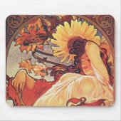 Alphonse Mucha Sunflower Mousepad (Vorne)