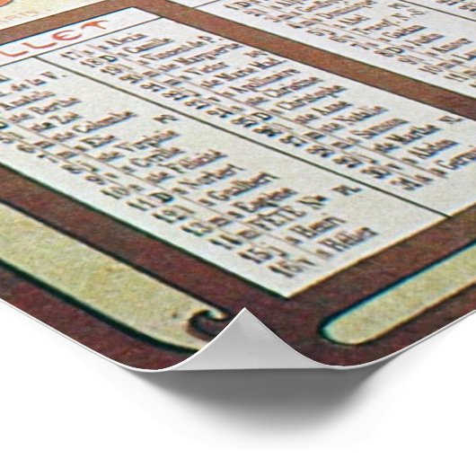 Alphonse Mucha Sunflower Poster (Ecke)