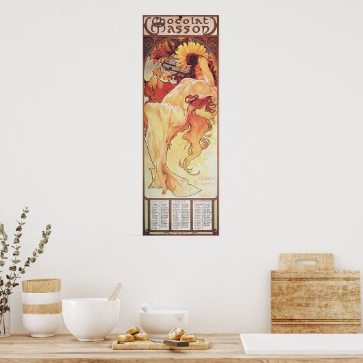 Alphonse Mucha Sunflower Poster (Küche)