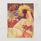 Alphonse Mucha Sunflower Postkarte (Vorderseite)