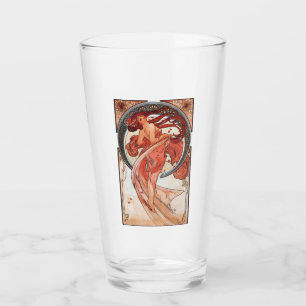 Alphonse Mucha Tanz 1898 Art Nouveau Vintage Glas
